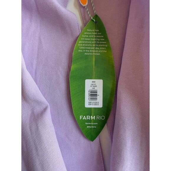 NWT FARM RIO Lilac Lavendar Cut Out Blazer Womens Size XL - Picture 13 of 16